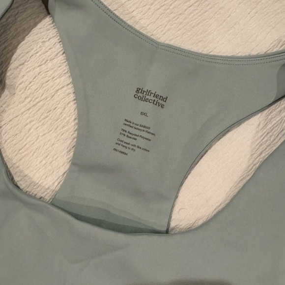 Girlfriend Collective Paloma Racerback Sports Bra Set in Brown and Blue - Picture 7 of 8